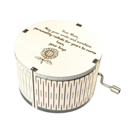 Strange Love Personalized Hand Crank Wood Music Box With 