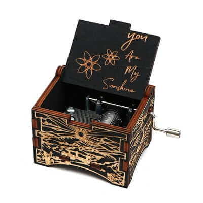 black you are my sunshine hand crank music box