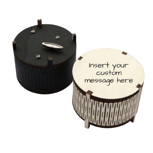 custom cylindrical wind up music box
